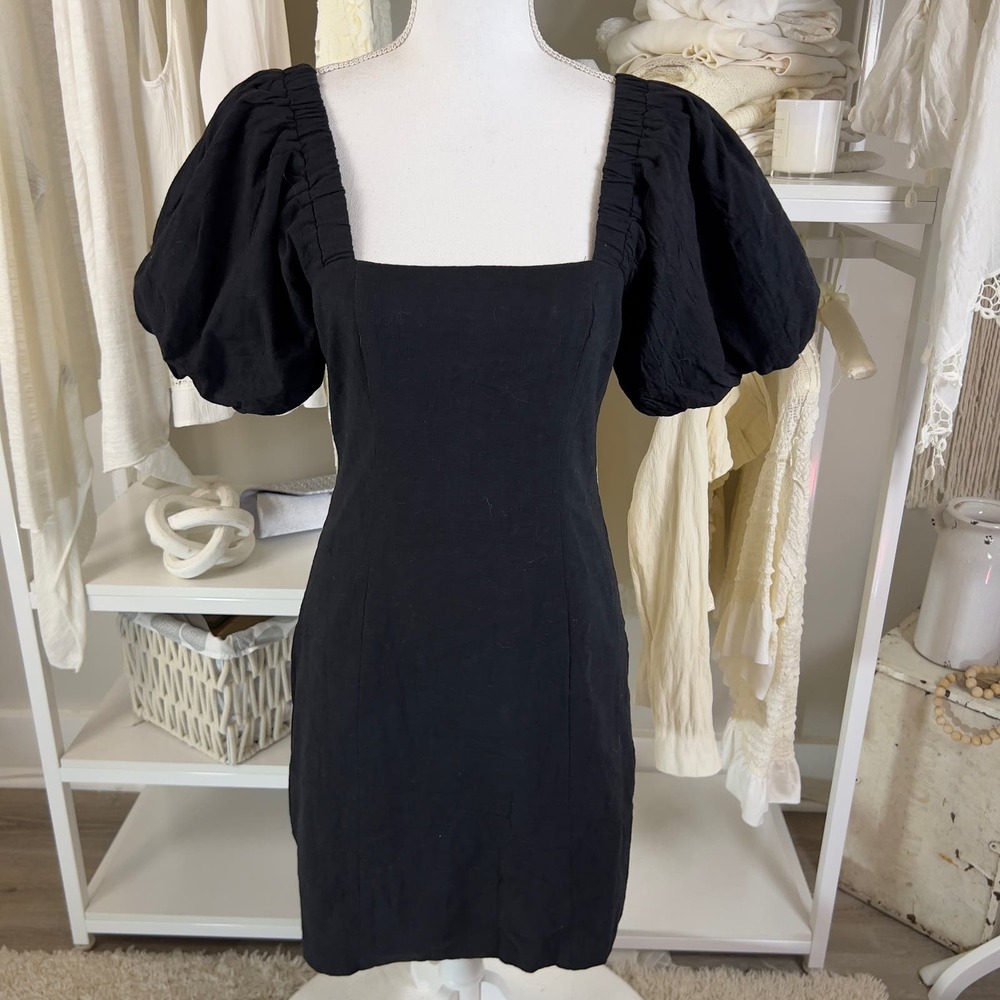 SNDY Revolve Everyday women's size Large, black linen dress